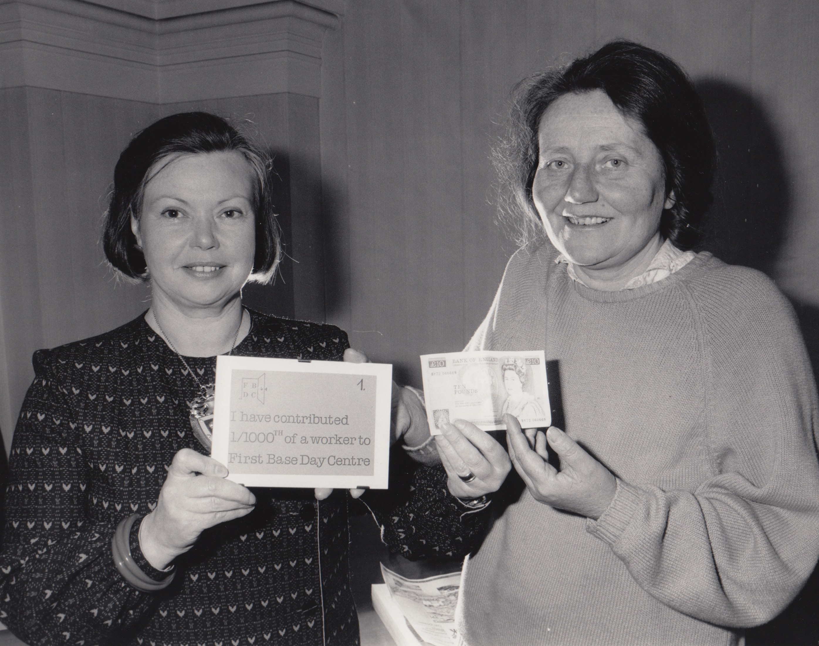Former Mayor, Jacqui Lythell and former BHT Director Jenny Backwell, 1986